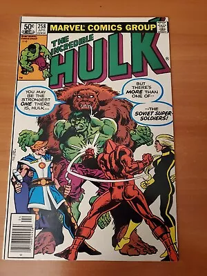 Buy Incredible Hulk 258 NM / 1st Soviet Super Soldiers / (1981) / Newsstand • 21.74£