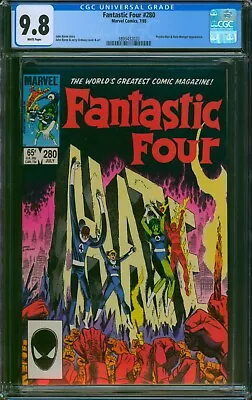 Buy Fantastic Four #280 ❄️ CGC 9.8 WHITE PGs ❄️ Psycho-Man & Hate Monger Marvel 1985 • 105.03£