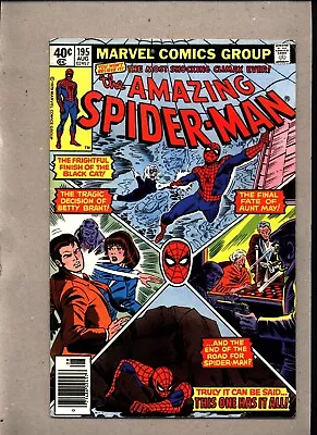 Buy AMAZING SPIDER-MAN #195_AUGUST 1979_VERY FINE MINUS_2nd APPEARANCE OF BLACK CAT! • 1.20£