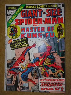 Buy GIANT-SIZE SPIDER-MAN # 2 SHANG-CHI ANDRU 50c 1974 BRONZE AGE MARVEL COMIC BOOK • 0.99£