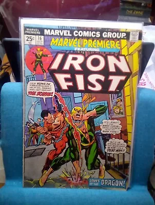 Buy Marvel Premiere #16, Featuring Iron Fist, 1st Larry Hama Marvel Art, Incl.Stamp • 12.43£