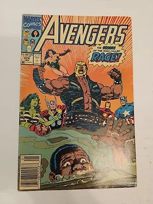 Buy Avengers #328 | Marvel 1990 | Origin Of Rage | Comic Book • 7.77£