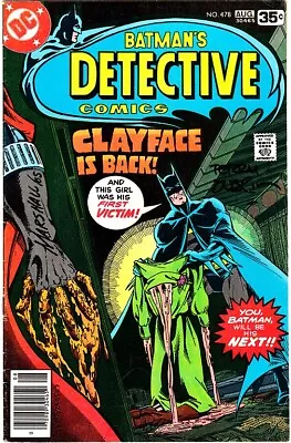 Buy DETECTIVE COMICS #478 VG/FN Signed 2X Marshall Rogers/Terry Austin 1978 Clayface • 116.48£