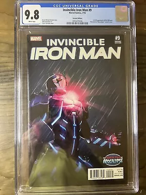 Buy CGC 9.8 Invincible Iron Man #9 - Marvel 2016 - 1st Full App Of Riri VARIANT 1:25 • 776.60£