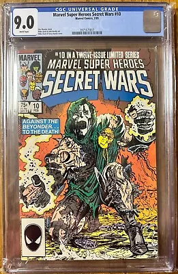 Buy Marvel Super Heroes Secret Wars #10 CGC 9.0 WP 1985 Marvel (Classic Doom Cover) • 38.82£