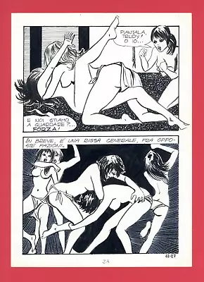 Buy § Milo MANARA - ORIGINAL TABLE For GENIUS NO. 12 - 1970 ORIGINAL COMICART • 421.52£