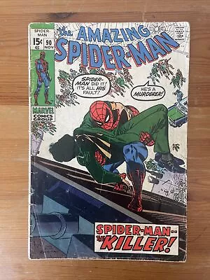 Buy Bronze Age Marvel Comic Book Amazing Spider-Man Key Issue 90 Death Cpt Stacy • 50£