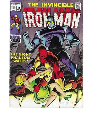 Buy Marvel Iron Man #14 1969 Silver Age 1st Night Phantom! 5.5 - 6.0 Fine Condition • 30.29£