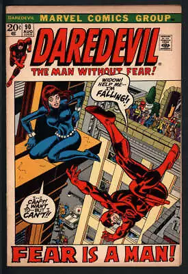 Buy Daredevil #90 5.0 // Origin Of Black Widow Marvel Comics 1972 • 21.75£