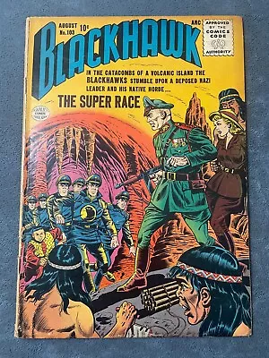 Buy Blackhawk #103 1956 DC Comic Book Silver Age Dick Dillin Al Grenet VG • 54.35£