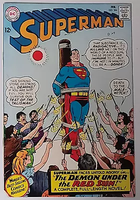 Buy Superman #184 (dc 1966) Silver Age! Est~vg+(4.5) “the Demon Under The Red Sun!” • 17.47£