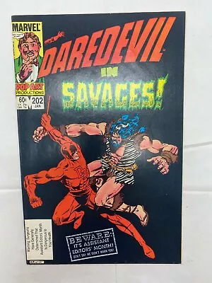 Buy Daredevil #202 (January 1984 Marvel) Assistant Editors Month • 9.44£