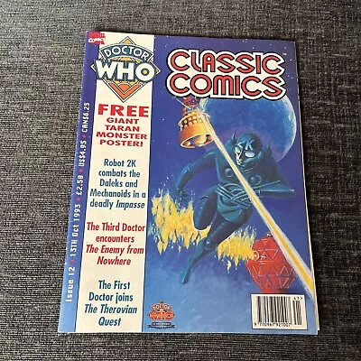 Buy Doctor Who Classic Comics No 12 - 13 October 1993 - With Giant Poster • 11.99£