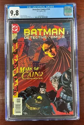 Buy Detective Comics #734 Cgc 9.8 Wp Nm/m Dc 1999 Sweet Damion Scott Cover 🦇 • 73.78£