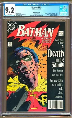Buy Batman #428 (1988) CGC 9.2 WP  Starlin - Mignola  Death  Of Robin II  NEWSSTAND  • 62.23£