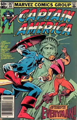 Buy Captain America (1968) # 267 Newsstand (7.0-FVF) 1st Everyman 1982 • 8.10£