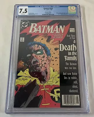 Buy 1988 DC Comics BATMAN #428 Newsstand, White Pages ~ CGC 7.5 • 38.86£