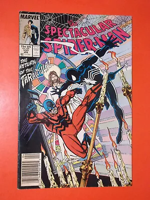 Buy Spectacular Spider-man # 137 - F- 5.5 - 1988 Newsstand - Tarantula,  Jesus Cover • 4.62£