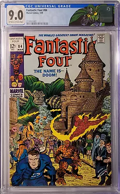 Buy 1969 Fantastic Four 84 CGC 9.0 Doctor Doom Cover. • 201.91£