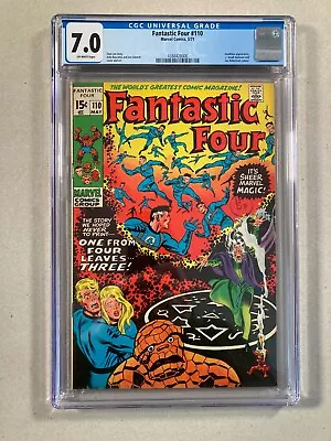 Buy FANTASTIC FOUR #110  CGC 7.0 - 1st Agatha Harkness Cover/Dr. Doom • 99£