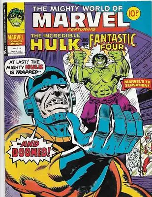 Buy Mighty World Of Marvel #319 1978 British Hulk & Fantastic Four! • 5.43£