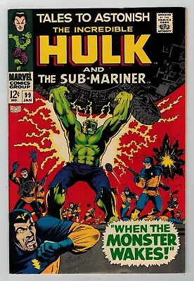 Buy Tales To Astonish # 99 - (marvel 1968) - Sub-mariner & Hulk - Beautiful - Vf/nm! • 77.65£
