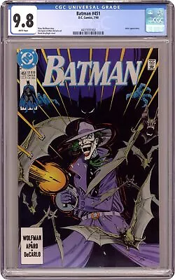 Buy Batman #451 CGC 9.8 1990 4431931002 • 74.55£