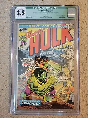 Buy Incredible Hulk #180 CGC VG- 3.5 Off White 1st Cameo App Of Wolverine! No Mvs • 272.30£