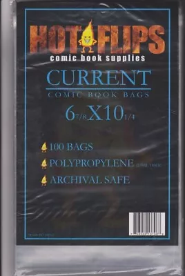 Buy 4 Cases Of 1000 Hot Flips Current Comic Book Poly Bags 6 7/8 X 10 1/4 Read Descr • 149.37£