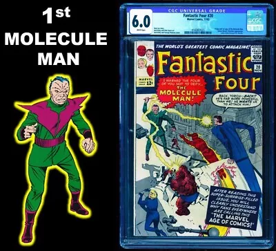 Buy FANTASTIC FOUR 20 CGC 6.0 WHITE PAGES 11/63 💎 1st MOLECULE MAN COMING TO MCU ? • 403.78£