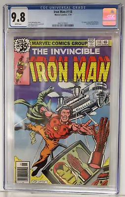 Buy IRON MAN #118 CGC 9.8 WHITE 1st Appearance JIM RHODES (War Machine) Marvel 1979 • 427.13£