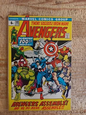 Buy AVENGERS # 100 AVENGERS ASSEMBLE- BARRY SMITH ART 1972. FN+ Pence  • 54.99£