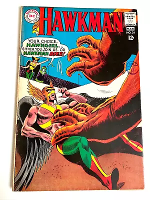 Buy HAWKMAN No 24 - DC Comics - March 1968( Robot Raiders From Planet Midnight) • 9£