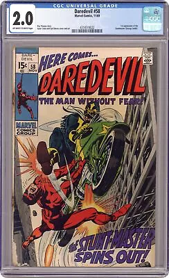 Buy Daredevil #58 CGC 2.0 1969 4314518022 • 27.96£