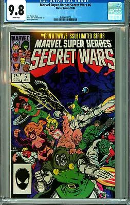 Buy MARVEL SUPER-HEROES SECRET WARS 6 CGC 9.8 WP NEW NonCirculated Case MARVEL 1984 • 134.78£