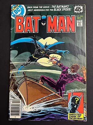 Buy Batman 306 VG- -- Black Spider App., 1st 40-Cent Price 1978 • 5.44£