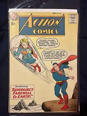 Buy Action Comics #258 2ND SUPERGIRL COVER! Superman Banishes Supergirl 1959 Fn • 69.89£