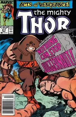 Buy Thor #411 (Newsstand) FN; Marvel | Juggernaut - 1st Appearance New Warriors - We • 46.67£