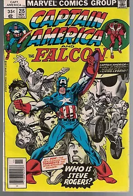 Buy 1977 Captain America And Falcon #215 - Stored Since Purchase;who Is Steve Rogers • 6.83£