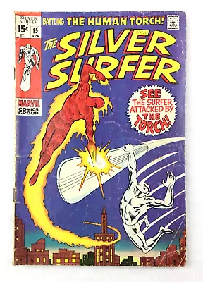 Buy SILVER SURFER 15 (1970) MARVEL COMIC BOOK Good / VG Featuring The Torch • 37.27£