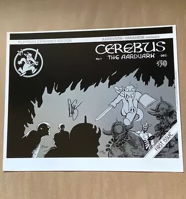 Buy Cerebus #1 Remastered Unmounted Signed & Numbered Platinum Cover + Poster • 46.60£