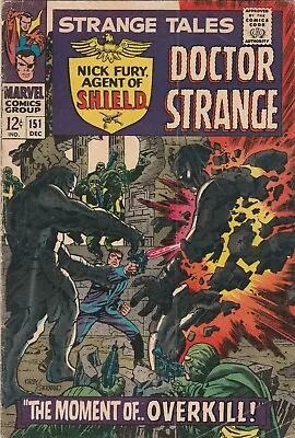 Buy Marvel Strange Tales, Nick Fury Agent Of Shield #151 First Steranko At Marvel • 15.53£