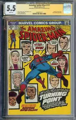 Buy Amazing Spider-Man #121 CGC 5.5 John Romita Sr JSA Auto Death Gwen Stacy • 341.71£