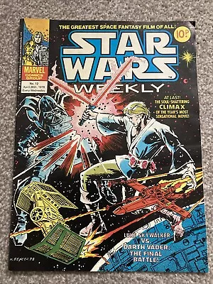 Buy ⭐️1978 Issue No. 12 - Star Wars Weekly -  Luke Skywalker Vs Darth Vader • 7.50£