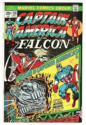Buy Captain America #178 (Marvel Stamp Cut Out), Very Fine - Near Mint Condition • 6.21£
