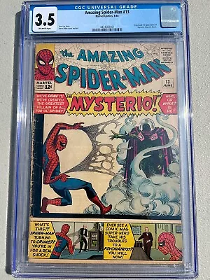 Buy Amazing Spider-Man 13 1964 Marvel Comics CGC VG- 3.5 1st App Of Mysterio Origin • 582.46£