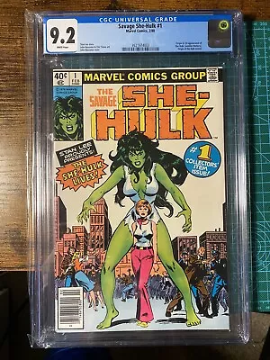 Buy Savage She-Hulk #1 NEWSSTAND~ CGC 9.2 First Appearance Of She-Hulk! • 73.78£