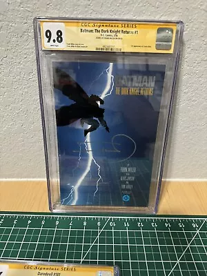 Buy Batman The Dark Knight Returns 1986 1st Print CGC 9.8! Signed By Frank Miller!!! • 1,320.23£