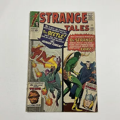 Buy Strange Tales 123 First Beetle Very Good- Vg- 3.5 Marvel 1964 • 31.11£