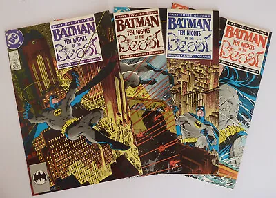 Buy Batman #417 To 420  - Ten Nights Of The Beast #1 To 4 DC 1988 FN+ 6.5 • 29.99£